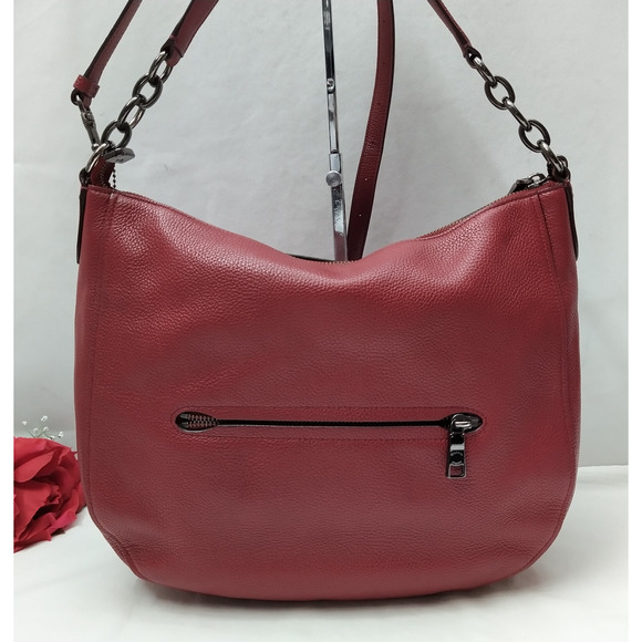 Coach Chelsea Red Leather Zipper Crossbody Shoulder Bag - Picture 2 of 16